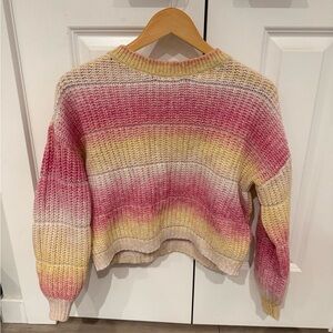 Vero Moda Pink and Yellow Gradient Sweater